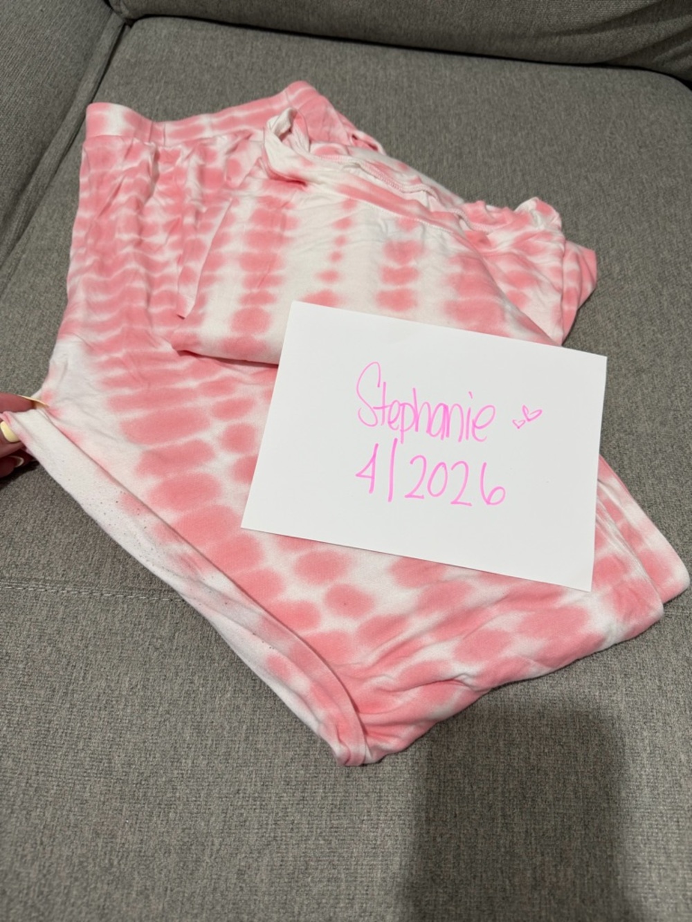 Kyte BABY Pink & White Tie-Dye Pajama Set - Crepe Riptide